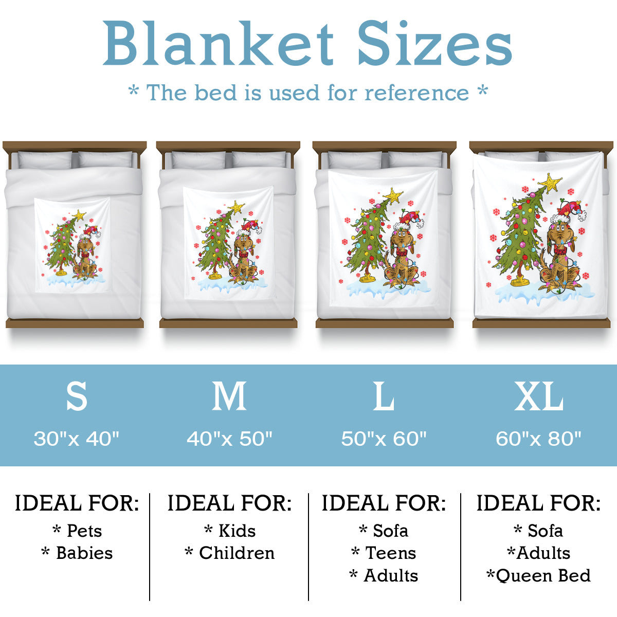 Christmas Tree Custom Fleece Blanket