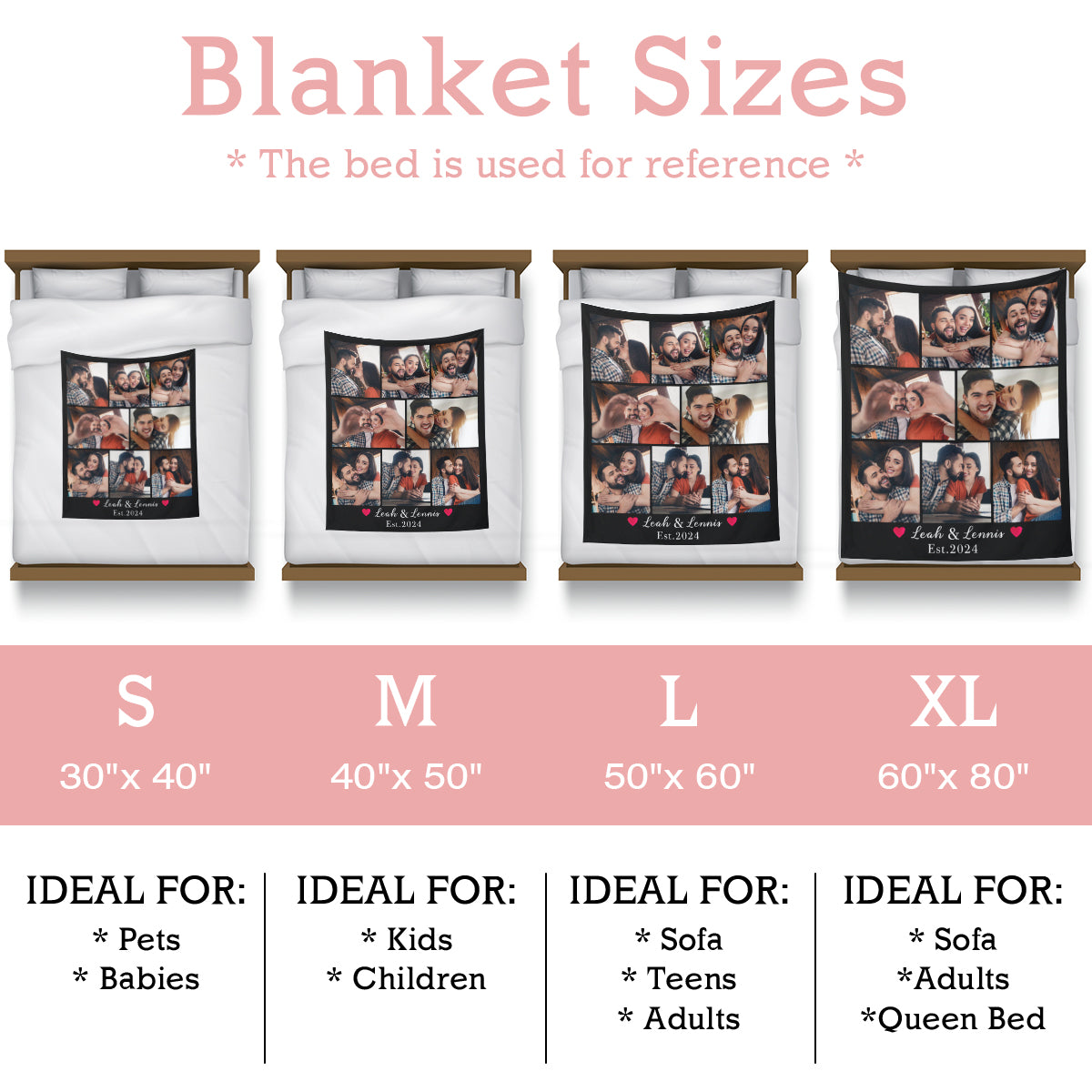 Valentine's Photo Blanket Made for Couples