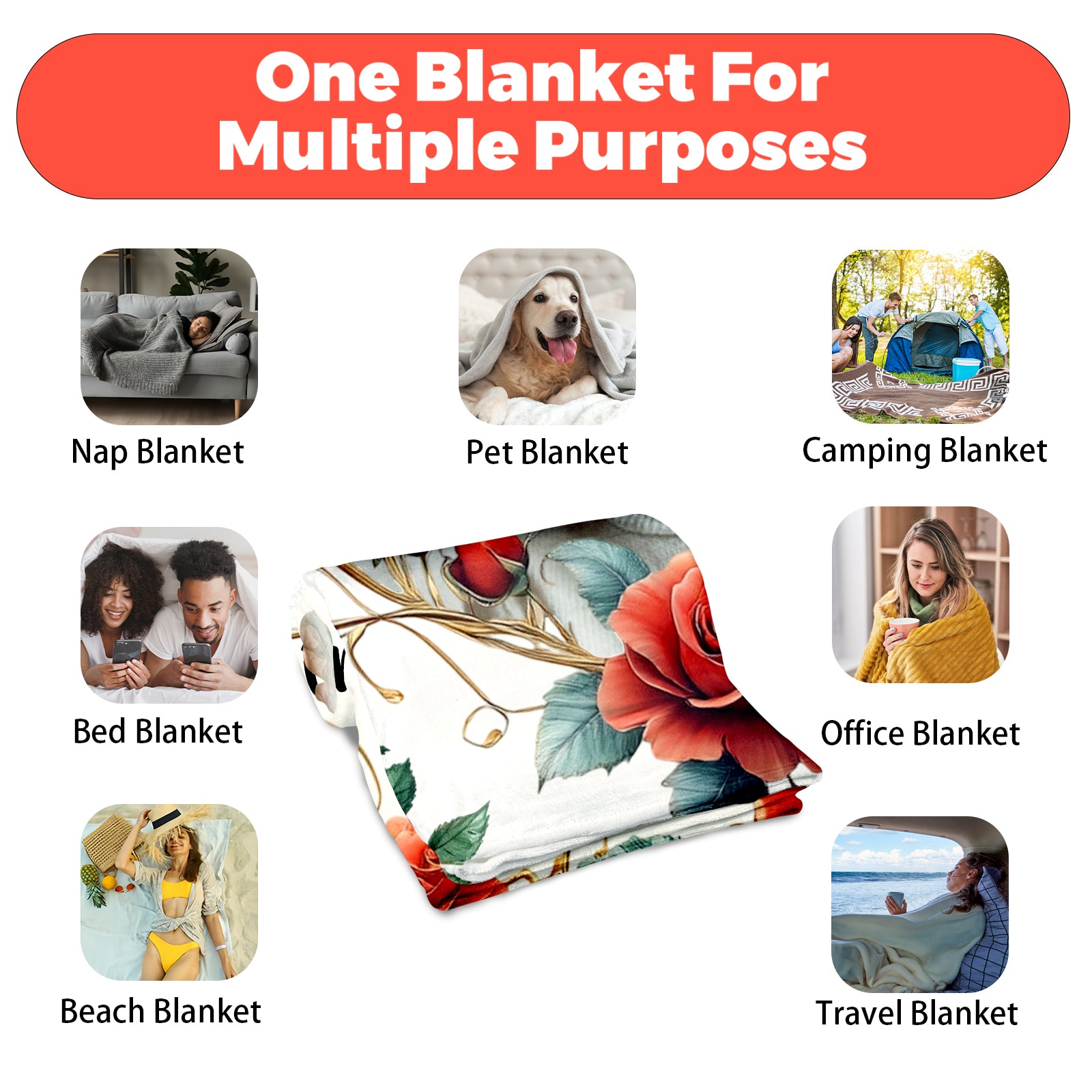 Custom memorial blanket for a loved one