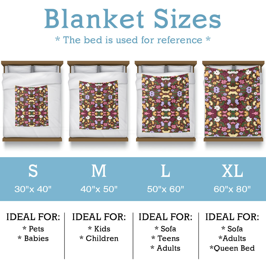 Flower Garden Polyester Blanket