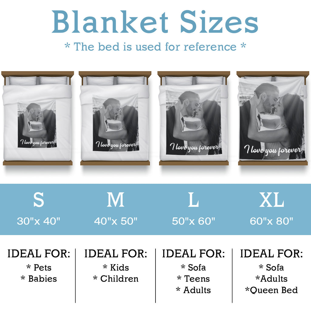 Personalized Couple Memory Blanket with Photo