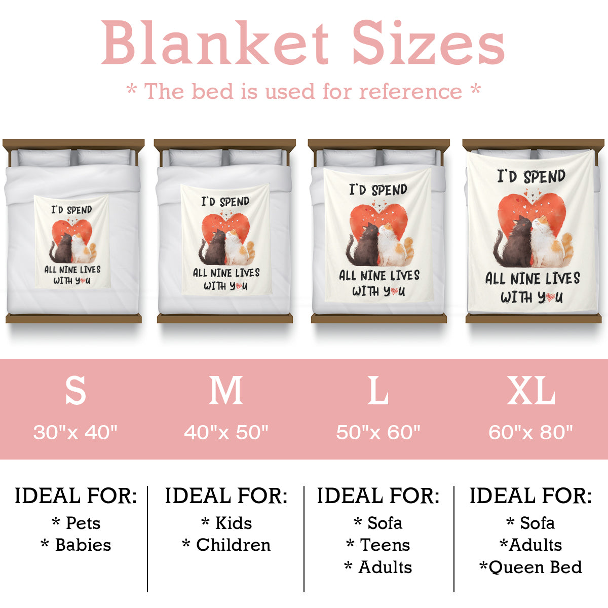 Romantic Valentine’s Day Cat Blanket