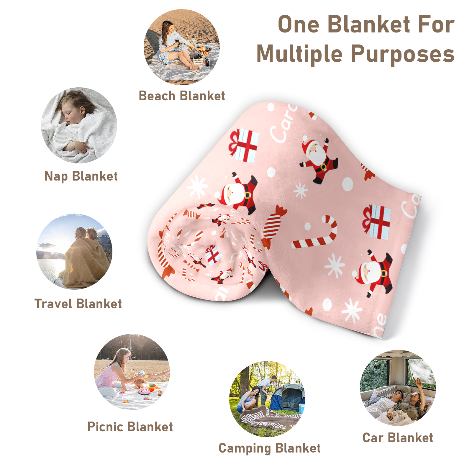 Personalized Blanket for Christmas with Name