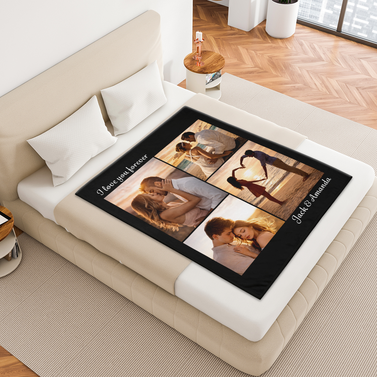 Custom Blanket for Couples with Photos