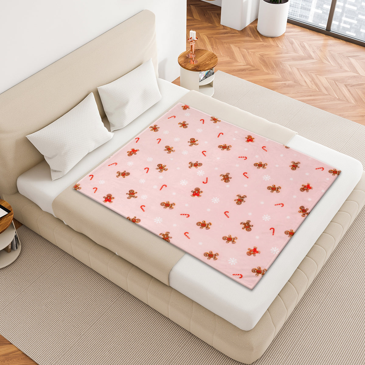 Gingerbread Man Christmas Blanket