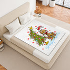 Christmas Tree Custom Fleece Blanket