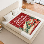 Magical Christmas Santa & Cottage Blanket