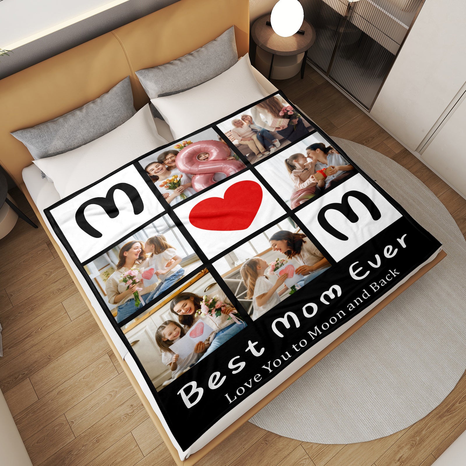 To My Mom Custom Blanket with Photo
