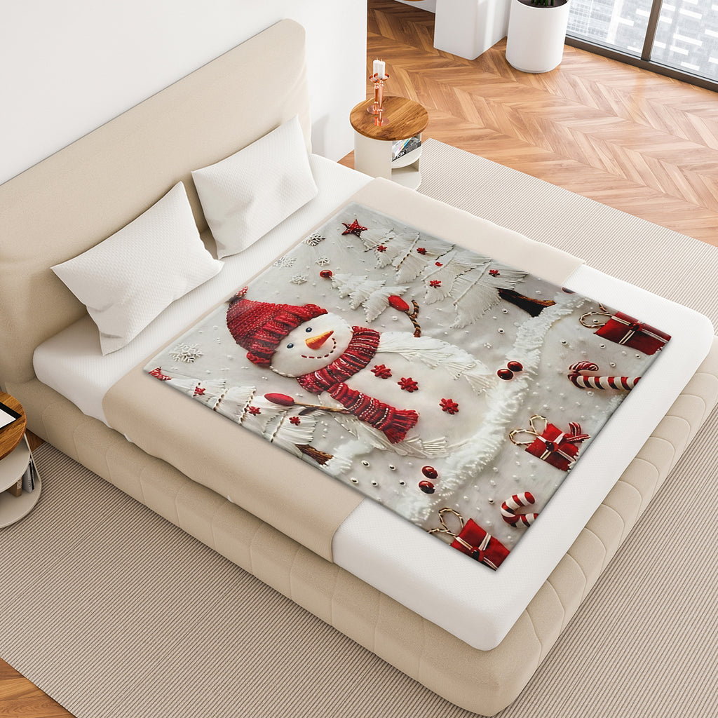 Christmas Snowman Blanket