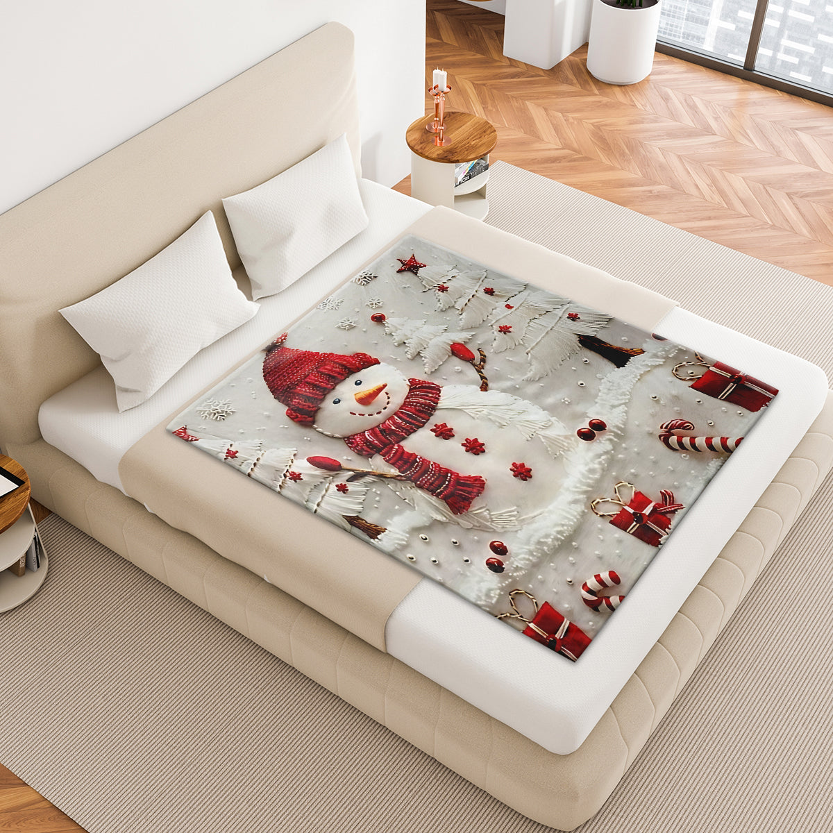 Christmas Snowman Blanket