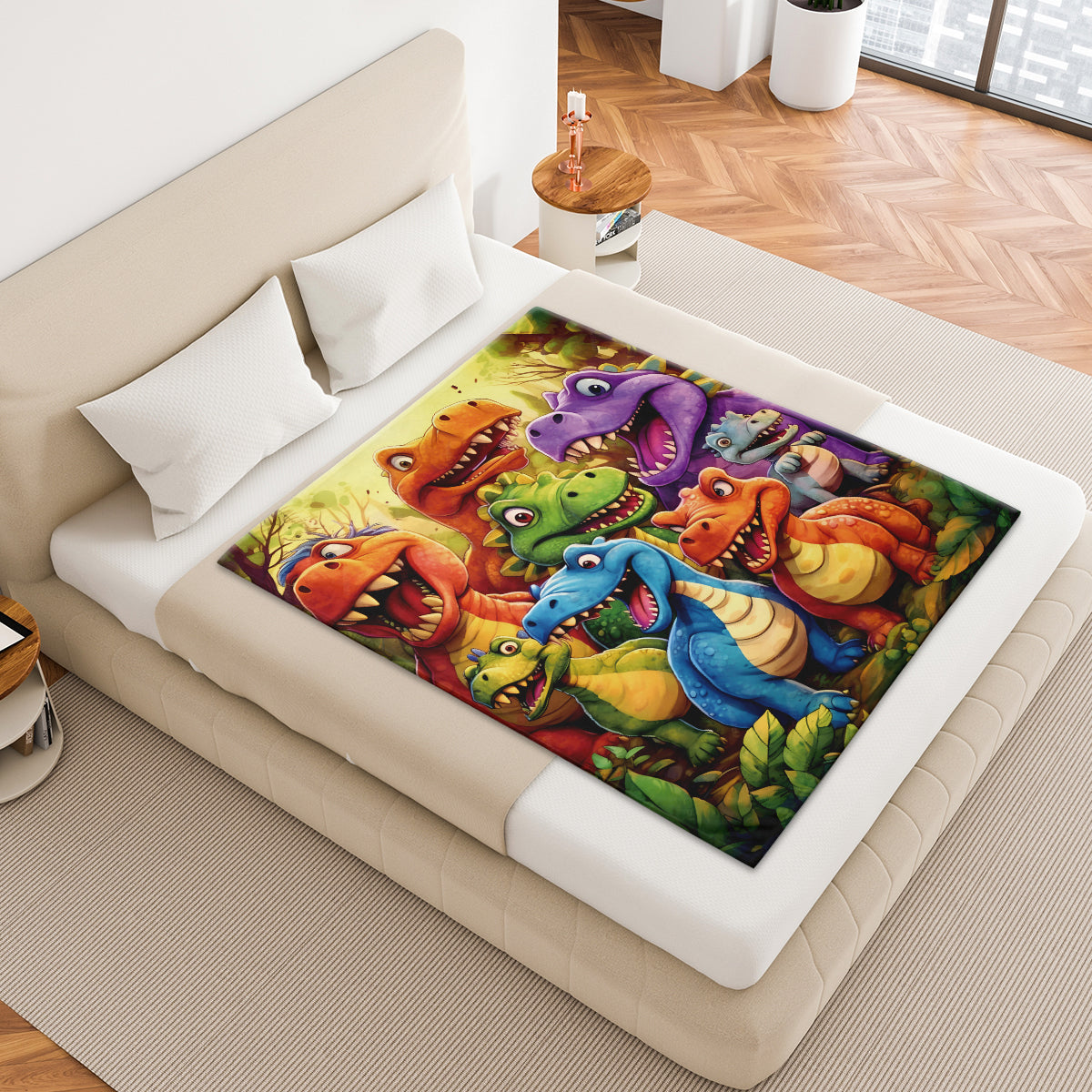 Cartoon Dinosaur Blanket