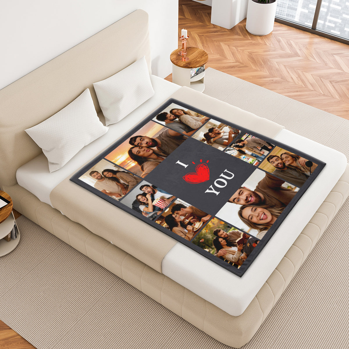 A Cozy Photo Blanket Made for Couples in Love