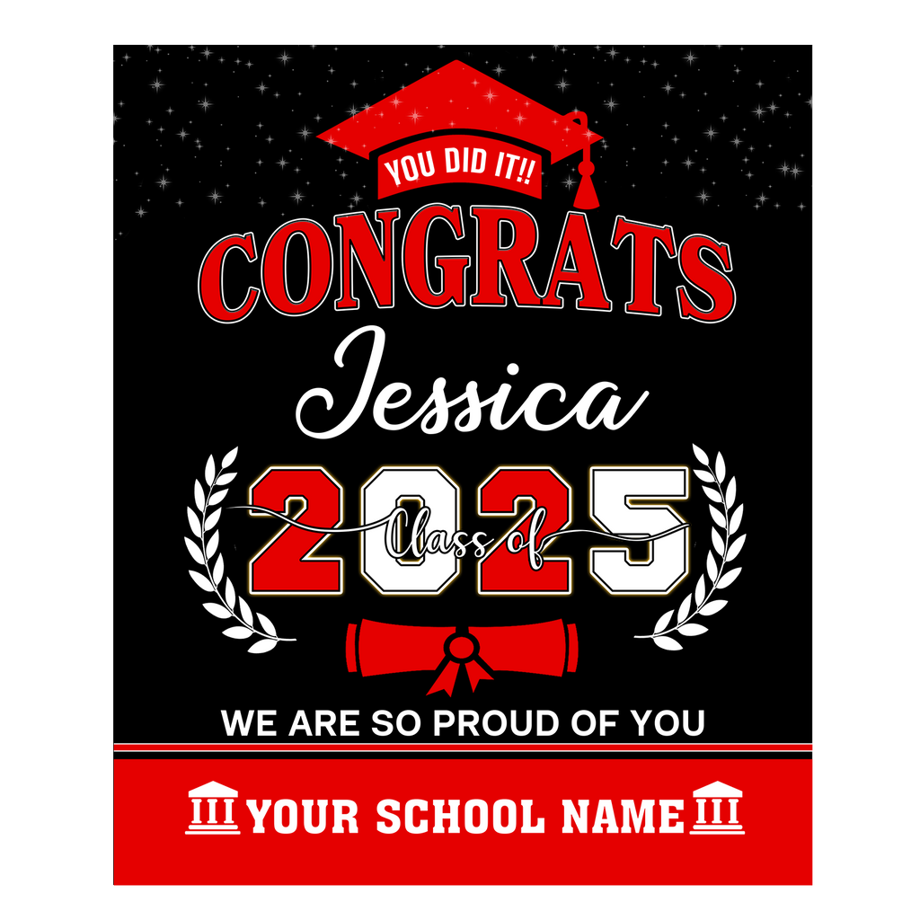 Custom Graduate Blanket