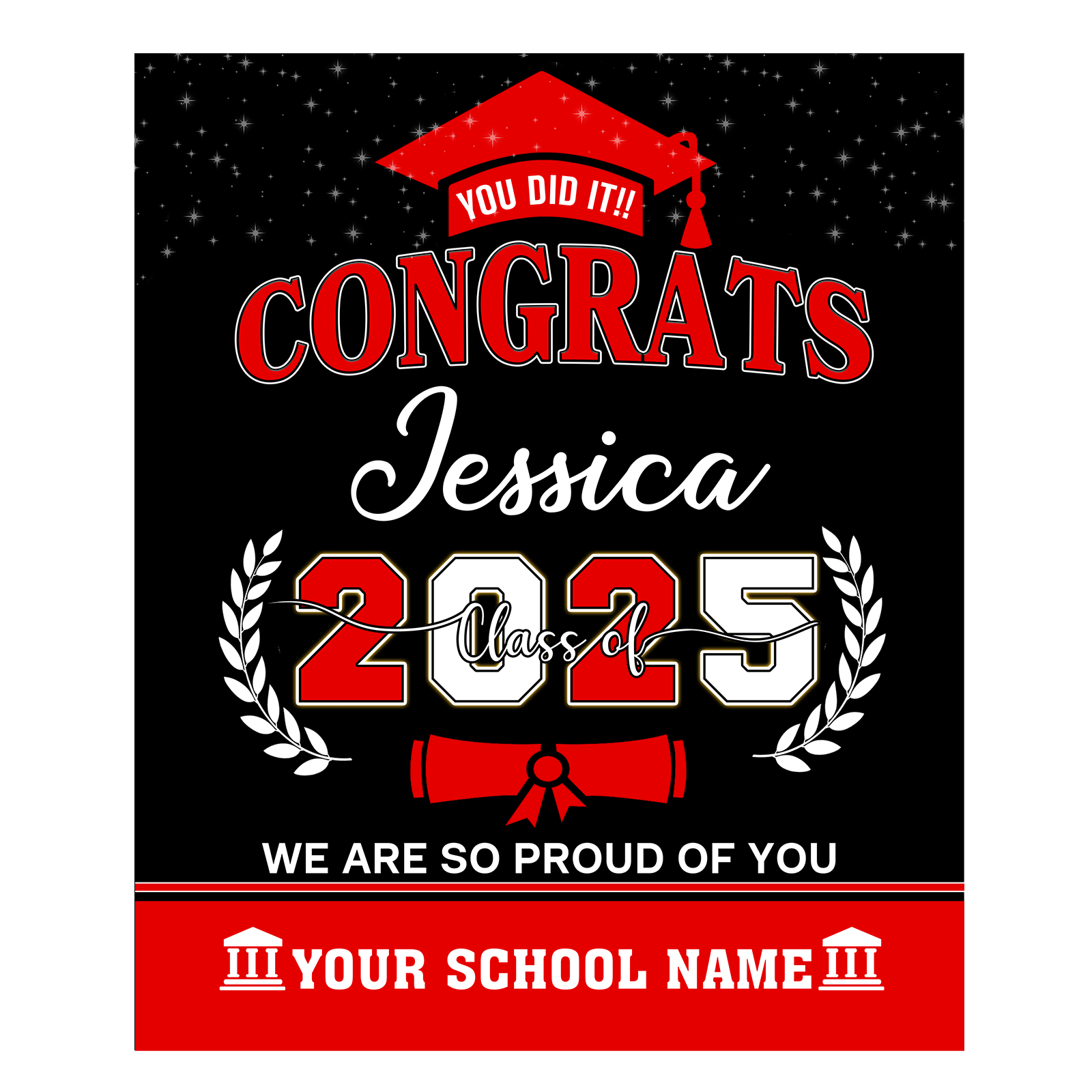 Custom Graduate Blanket