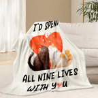 Romantic Valentine’s Day Cat Blanket