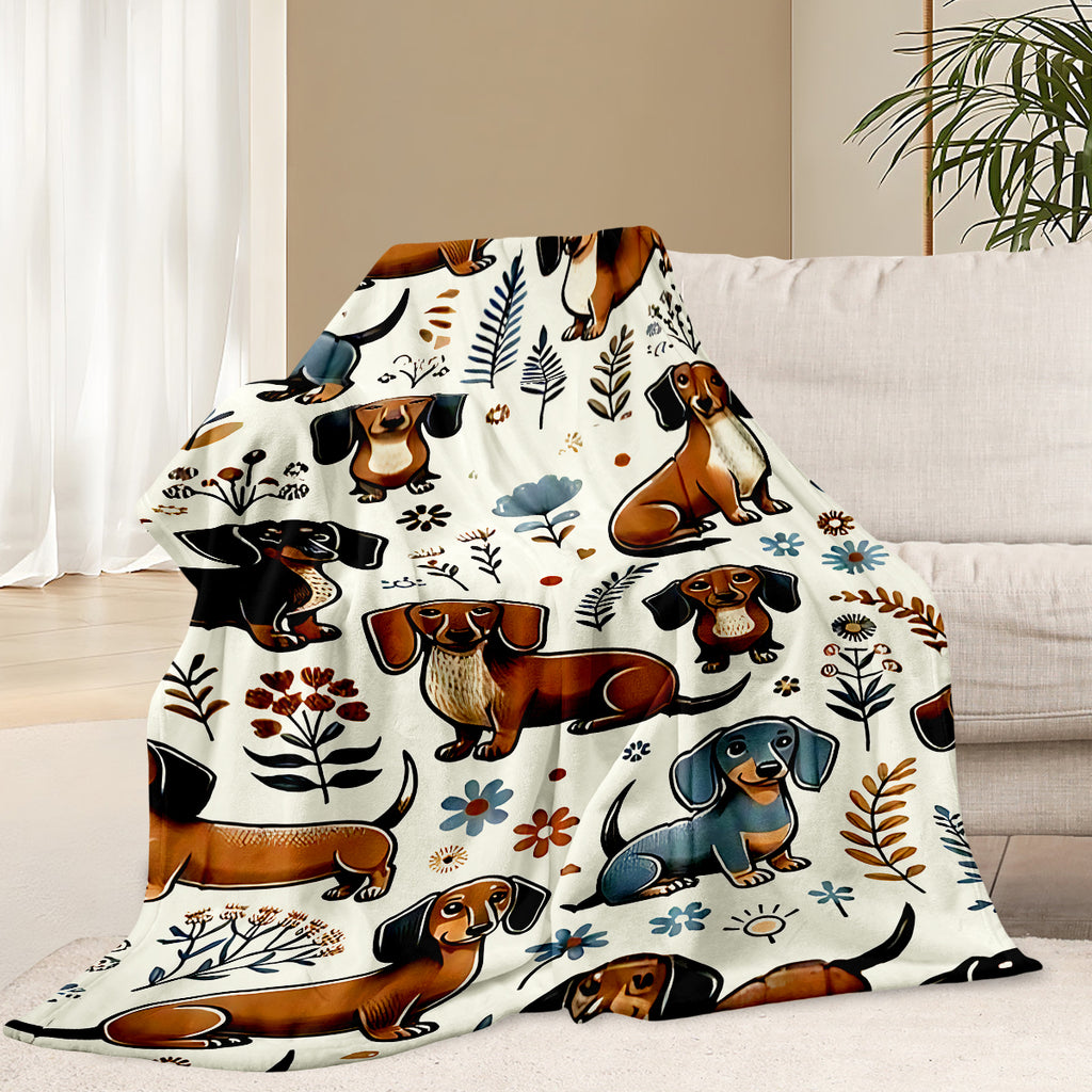 Specific Cozy Dachshund Blanket