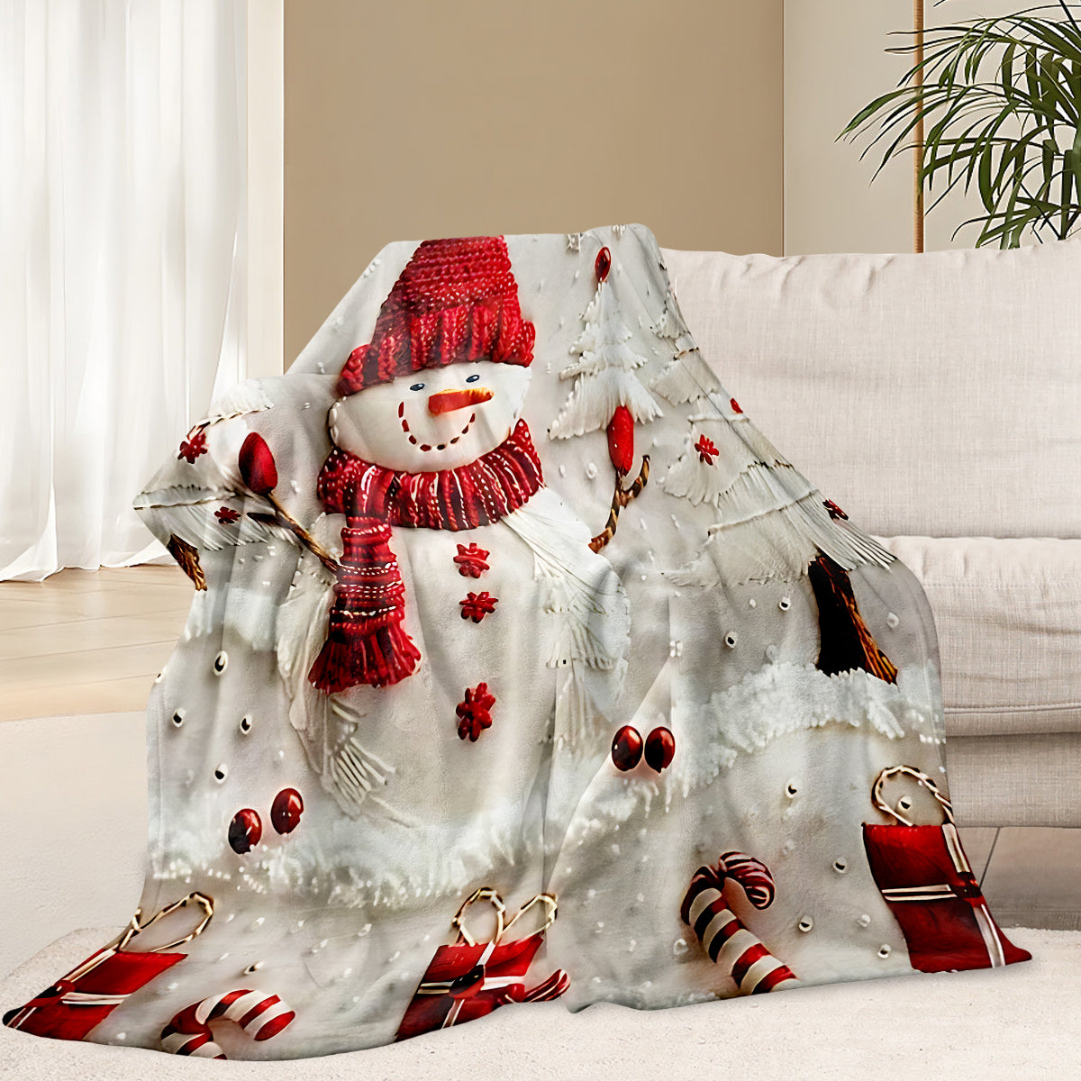 Christmas Snowman Blanket