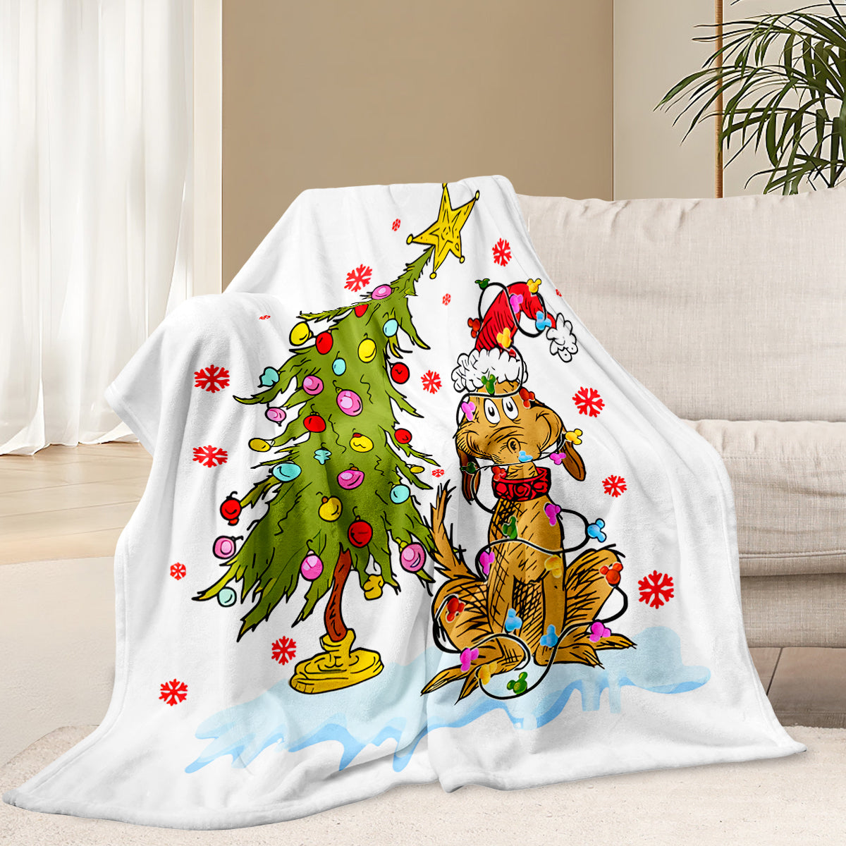 Christmas Tree Custom Fleece Blanket