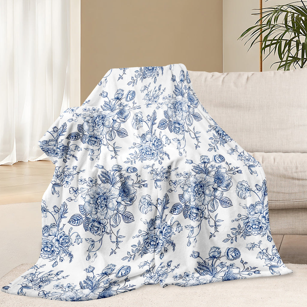 Flower Garden Polyester Blanket