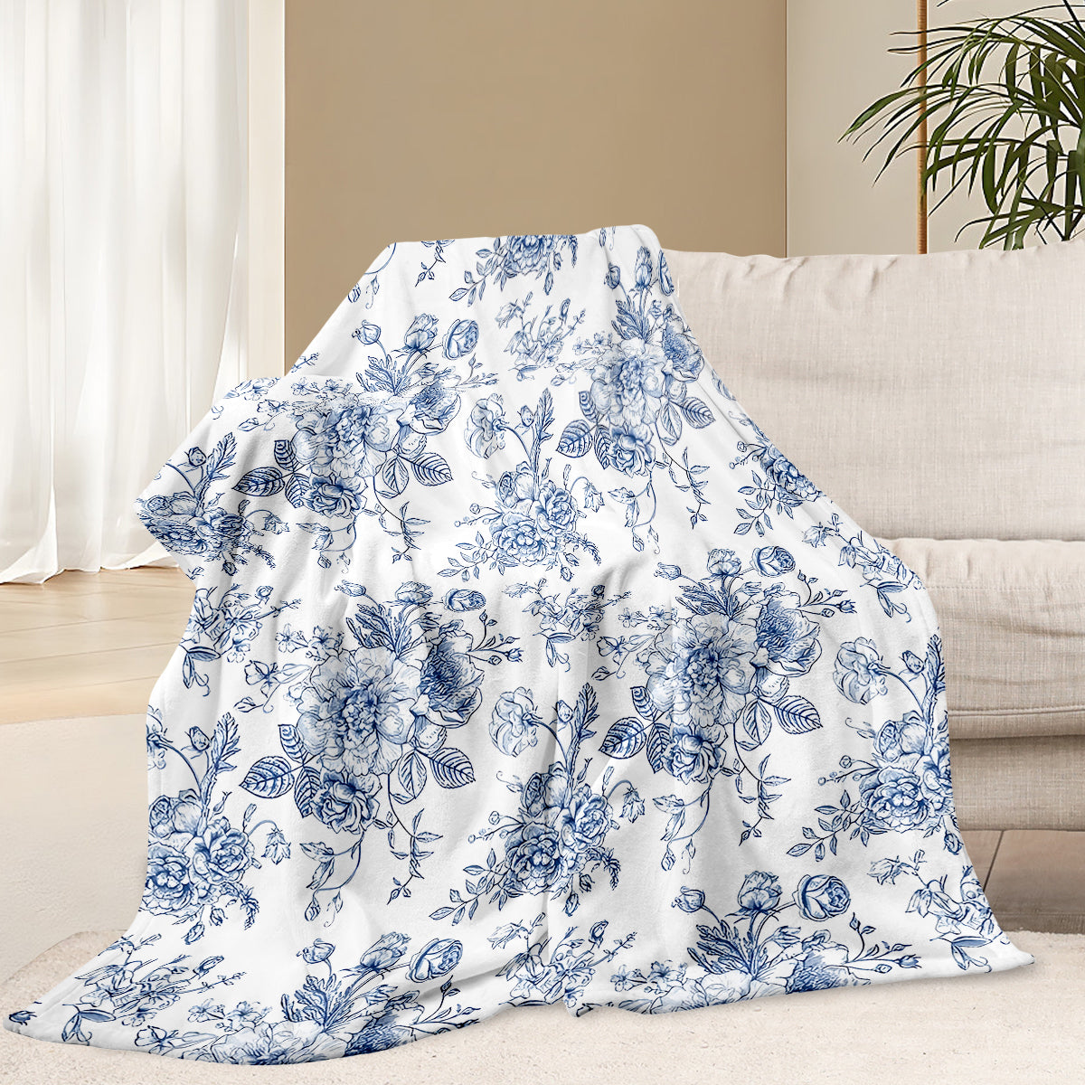 Flower Garden Polyester Blanket
