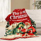 Magical Christmas Santa & Cottage Blanket