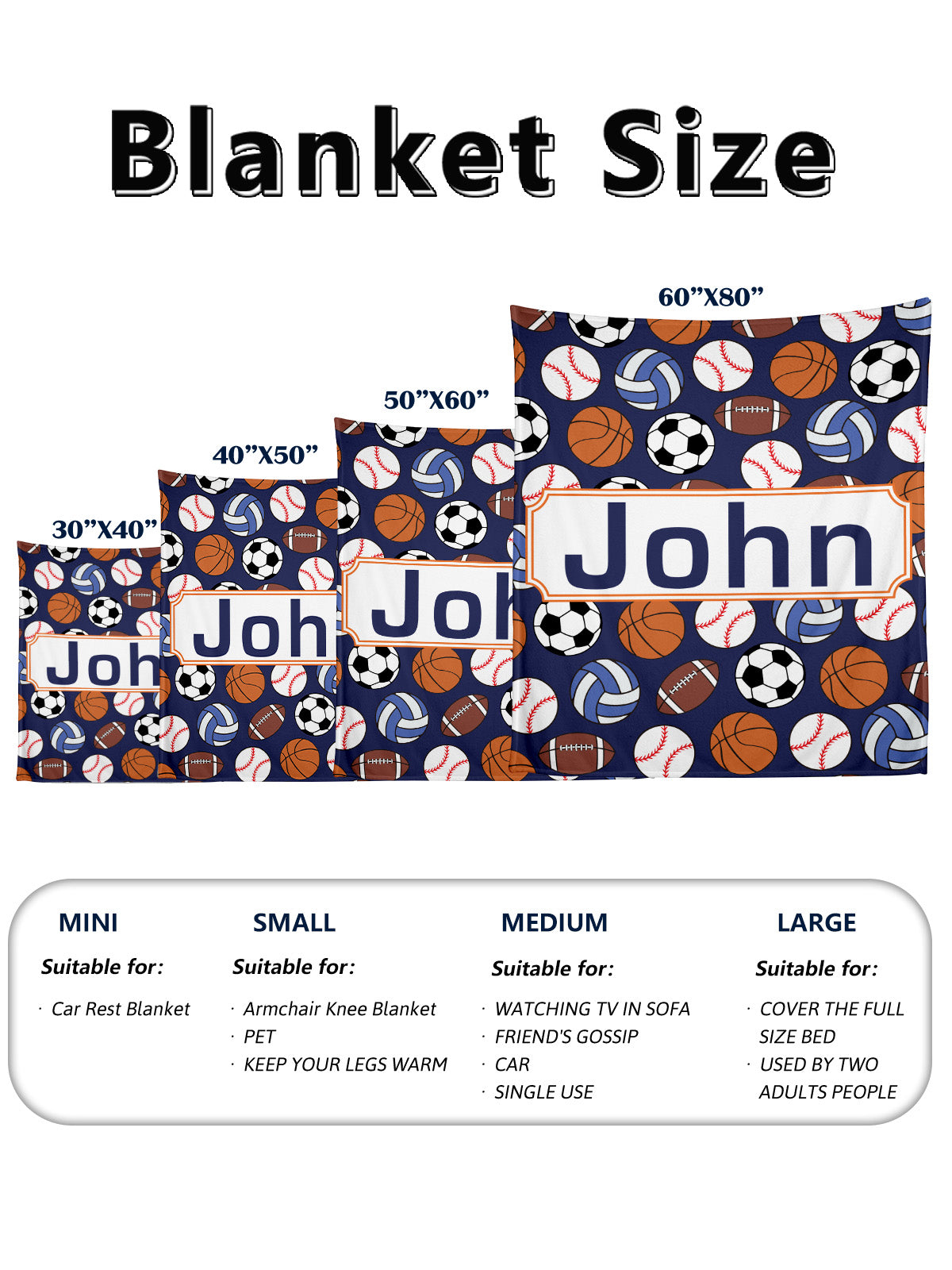 Custom Blankets for Sports Lovers with Name
