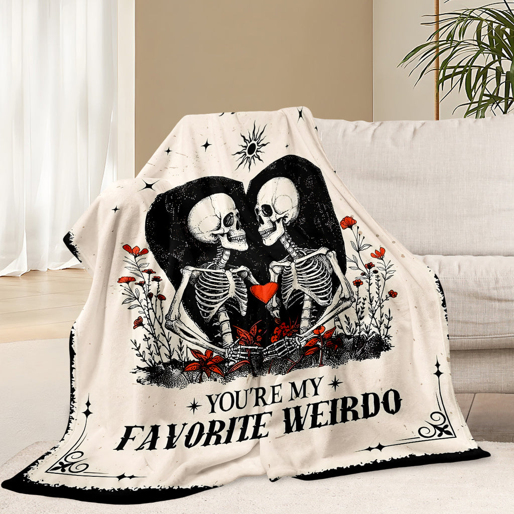 Skeleton Heart Blanket – Special Valentine’s Day Gift for Couples