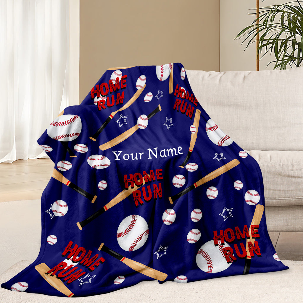 Custom Blankets for Baseball Lovers with Name