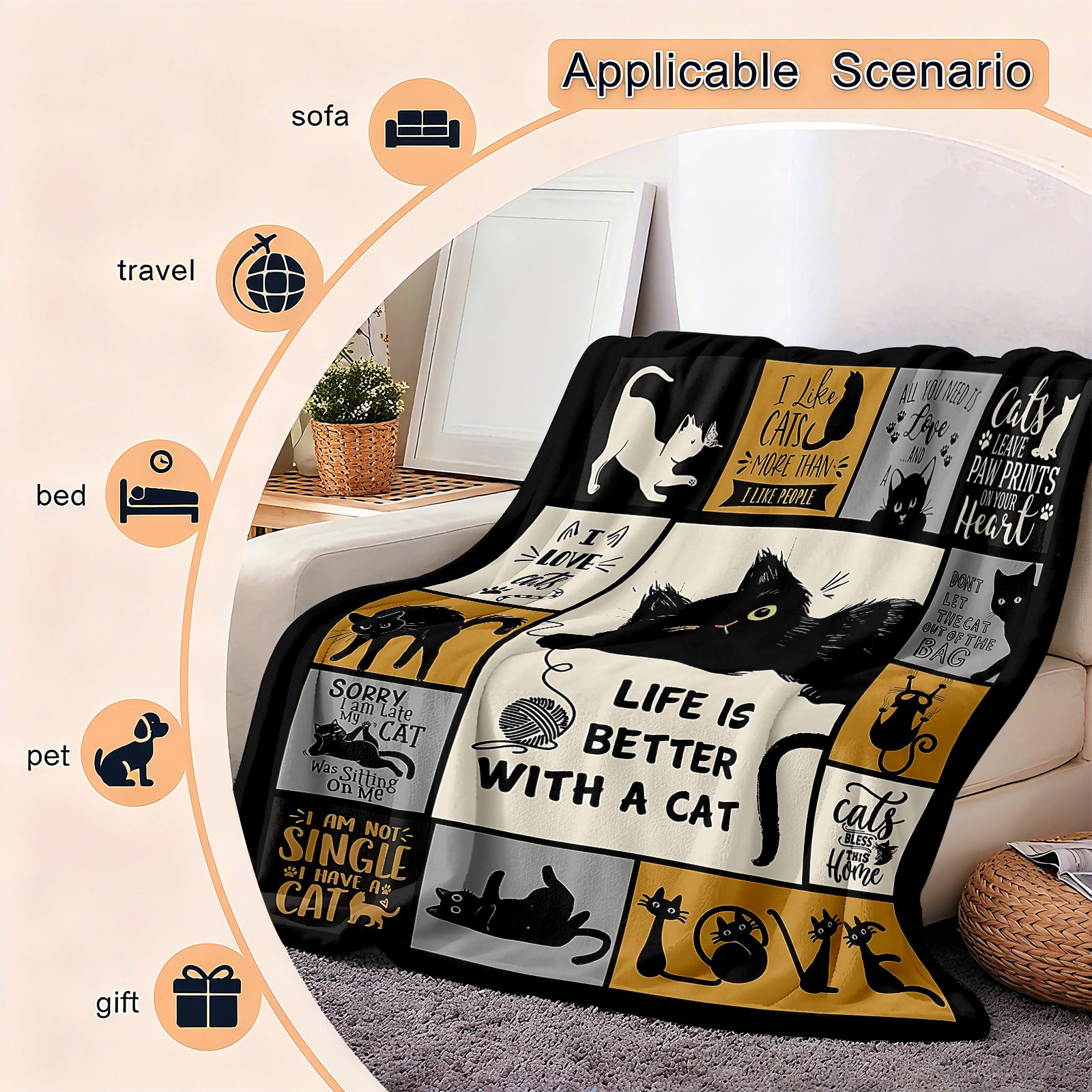 Specific Cozy Polyester Animal Blankets