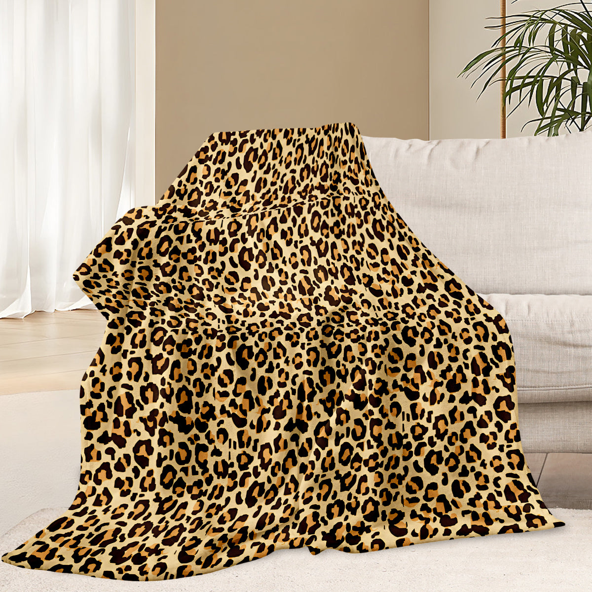 Wild Leopard Print Blanket