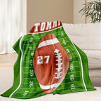 Custom Football Blanket with Name & Number