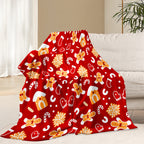 Sweet Gingerbread Man Christmas Blanket