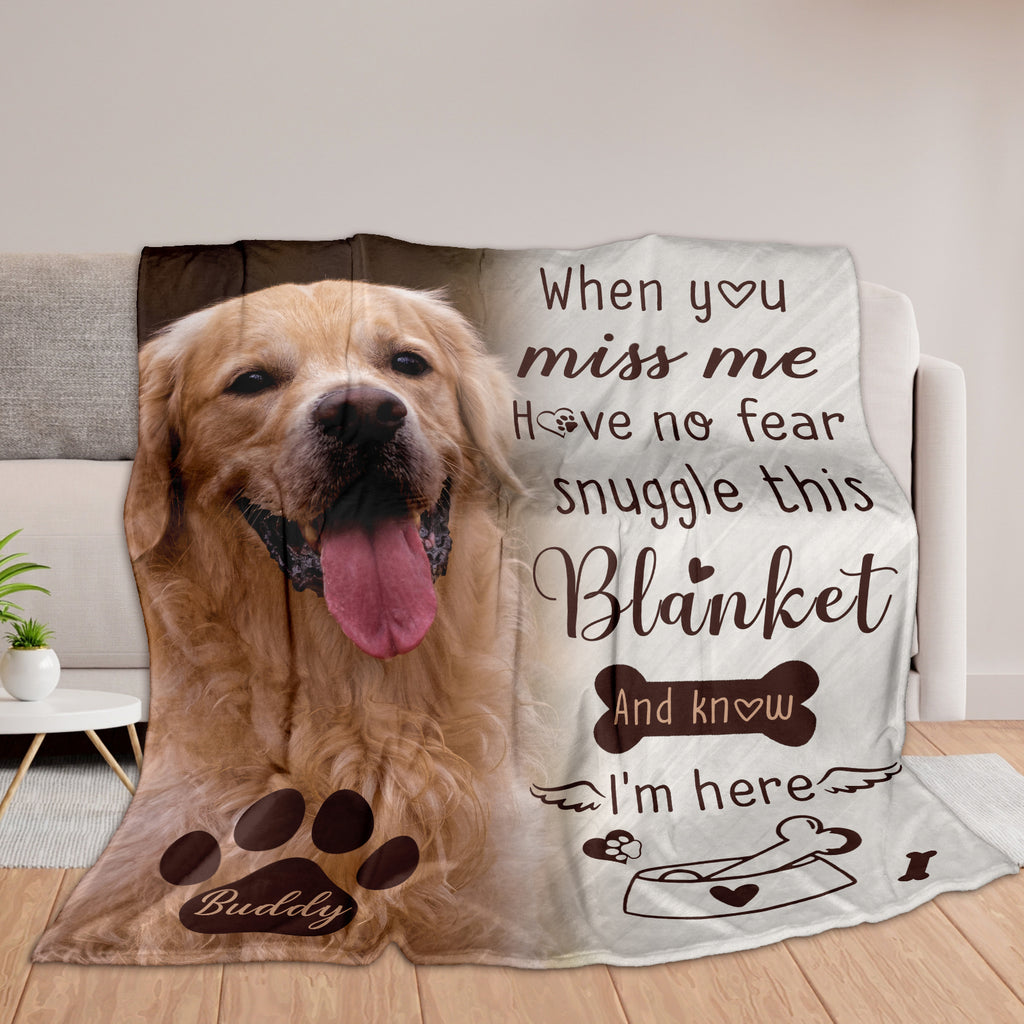 Personalized Dog Memorial Blanket
