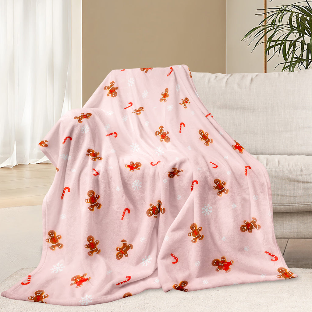 Gingerbread Man Christmas Blanket