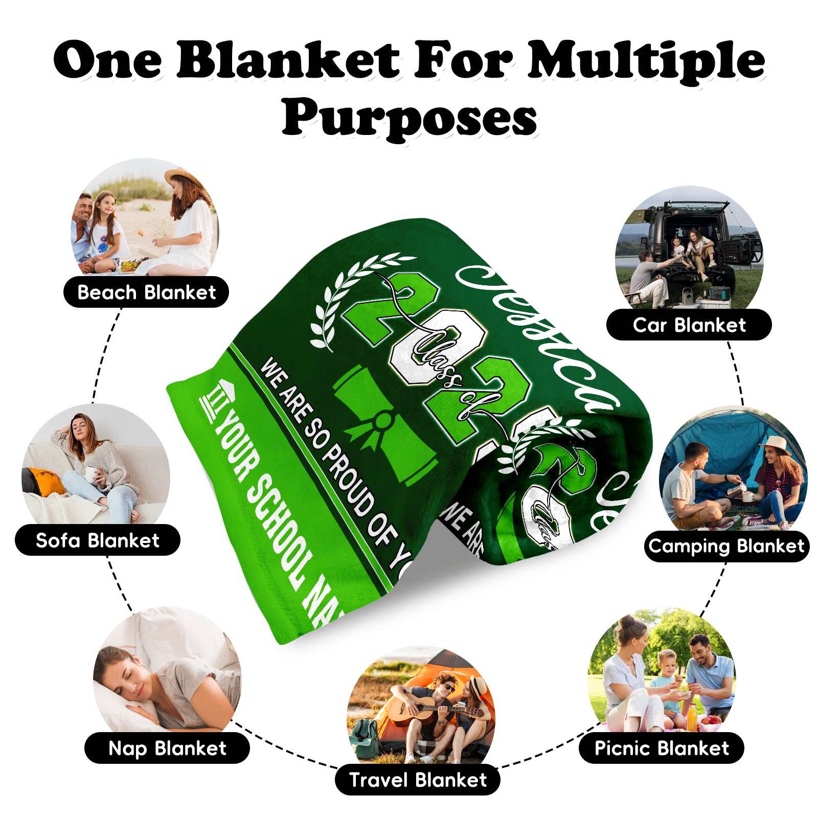 Custom Graduate Blanket